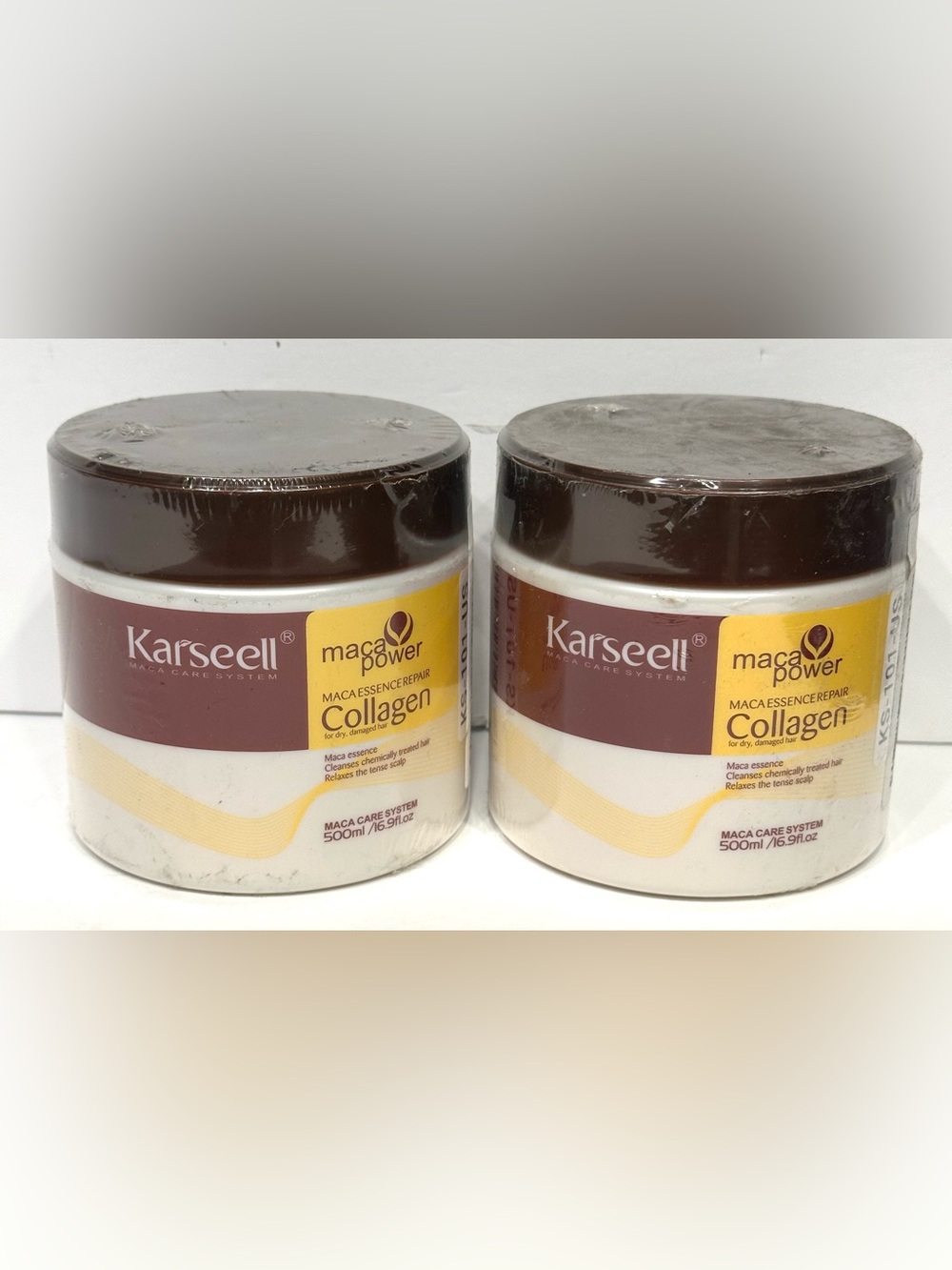 NEW, 2pk Karseell Maca Essence Repair Collagen Hair Mask for Dry Damaged Hair